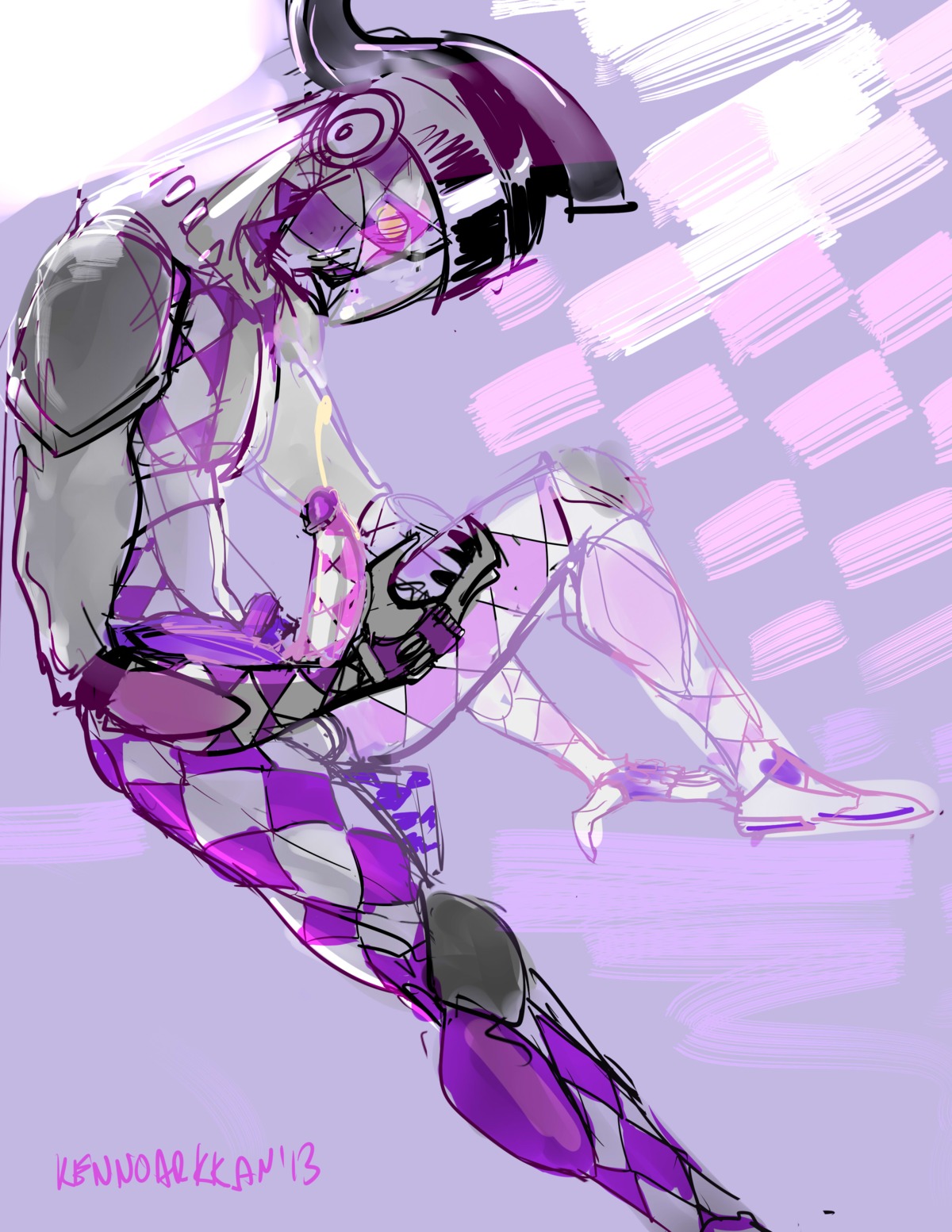 absurd_res balls bodily_fluids checkered cum e621 ejaculation erection genital_fluids genital_markings genitals golden_wind hands-free hi_res humanoid humanoid_genitalia humanoid_penis jojo's_bizarre_adventure kenno_arkkan male male_humanoid markings meme not_furry orgasm penis penis_markings purple_eyes purple_haze_(jjba) solo stand_(jjba) standing yellowpower