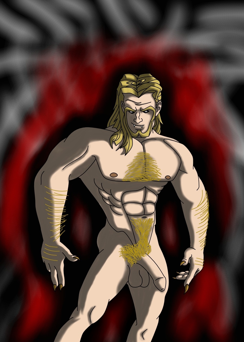 flaccid male male_only marvel marvel_comics nude penis rule34 sabretooth solo solo_male victor_creed x-men