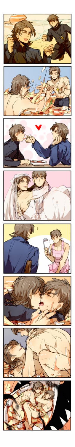 fate/stay_night fate/zero fate_(series) kirei_kotomine male male_focus male_only multiple_boys multiple_males rule34 tagme yaoi