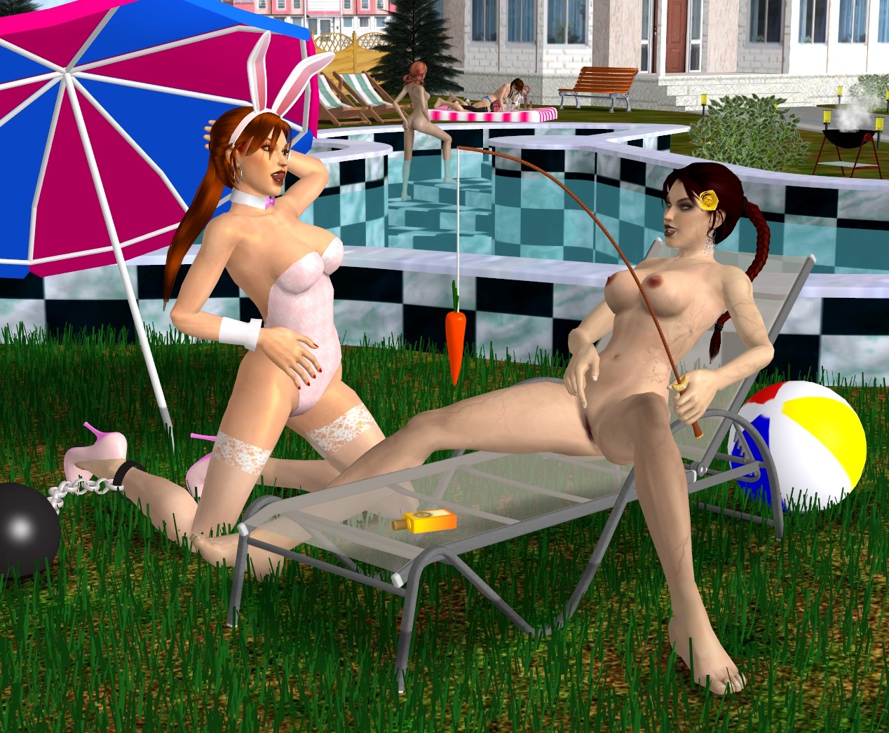 3d breasts bunny_ears bunny_suit doppelganger doppelganger_(tomb_raider) female female_only garry's_mod human kasza2 lara_croft lara_croft_(l.a.u.) multiple_females nipples pale_skin rule34 thighhighs tomb_raider tomb_raider_(l.a.u.) xnalara