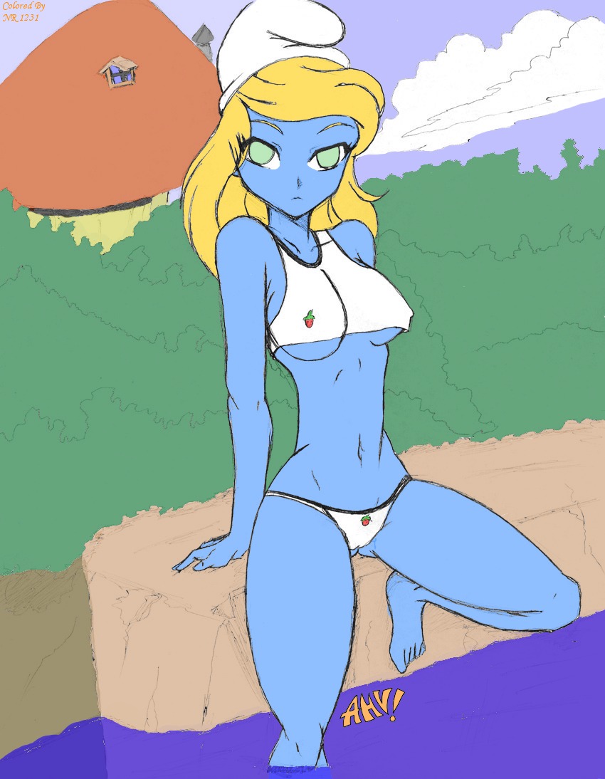 alternate_breast_size breasts female rule34 smurfette tagme the_smurfs