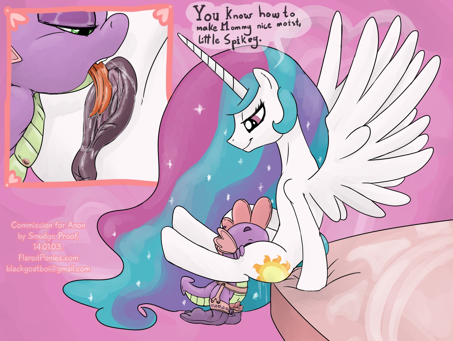 2_penises age_difference animal_genitalia animal_penis anthro anus bodily_fluids clitoris cunnilingus digital_media_(artwork) dominant dominant_young dragon duo e621 english_text equid equine erection feathered_wings feathers female friendship_is_magic genital_fluids genitals hasbro hemipenes horn indirect_incest_(lore) interspecies larger_female larger_sub male male/female mammal mommy_kink mostly_nude multi_genitalia multi_penis my_little_pony mythological_creature mythological_equine mythological_scalie mythology nude oral penis princess_celestia_(mlp) puffy_anus scalie sex size_difference small_penis smaller_male smudge_proof spike_(mlp) submissive tail text vaginal vaginal_fluids vulva winged_unicorn wings young young_anthro young_male younger_dom_older_sub