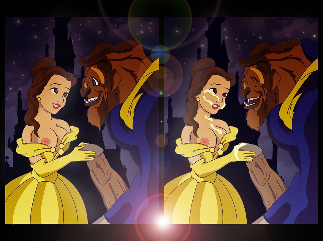 beast_(disney) beauty_and_the_beast_(1991_film) belle_(beauty_and_the_beast) disney disney_prince disney_princess female human male nipples rule34 straight