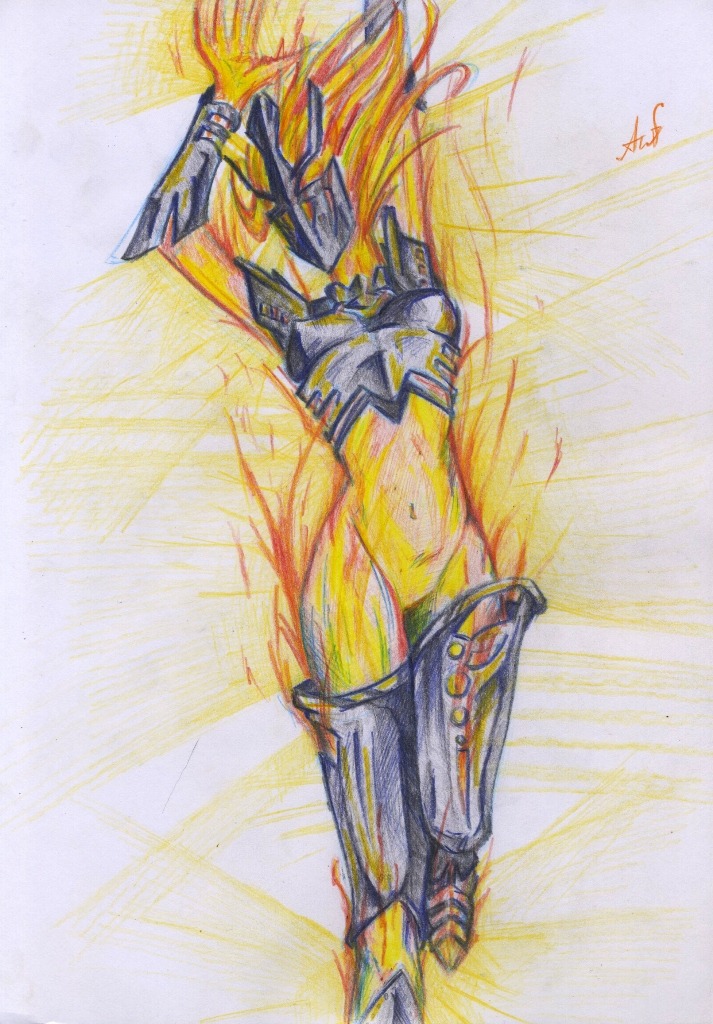 1girls aws female female_only flame_atronach rule34 skyrim solo tagme the_elder_scrolls
