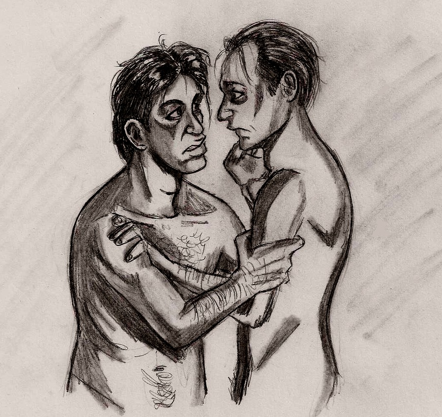 2boys bigger_male brother brothers fredo_corleone gay hairy_chest hairy_stomach incest mafia_boss male male/male male_only messy_hair michael_corleone older_brother_and_younger_brother rule34 snarling tagme the_godfather thin_male thin_waist tired_eyes yaoi