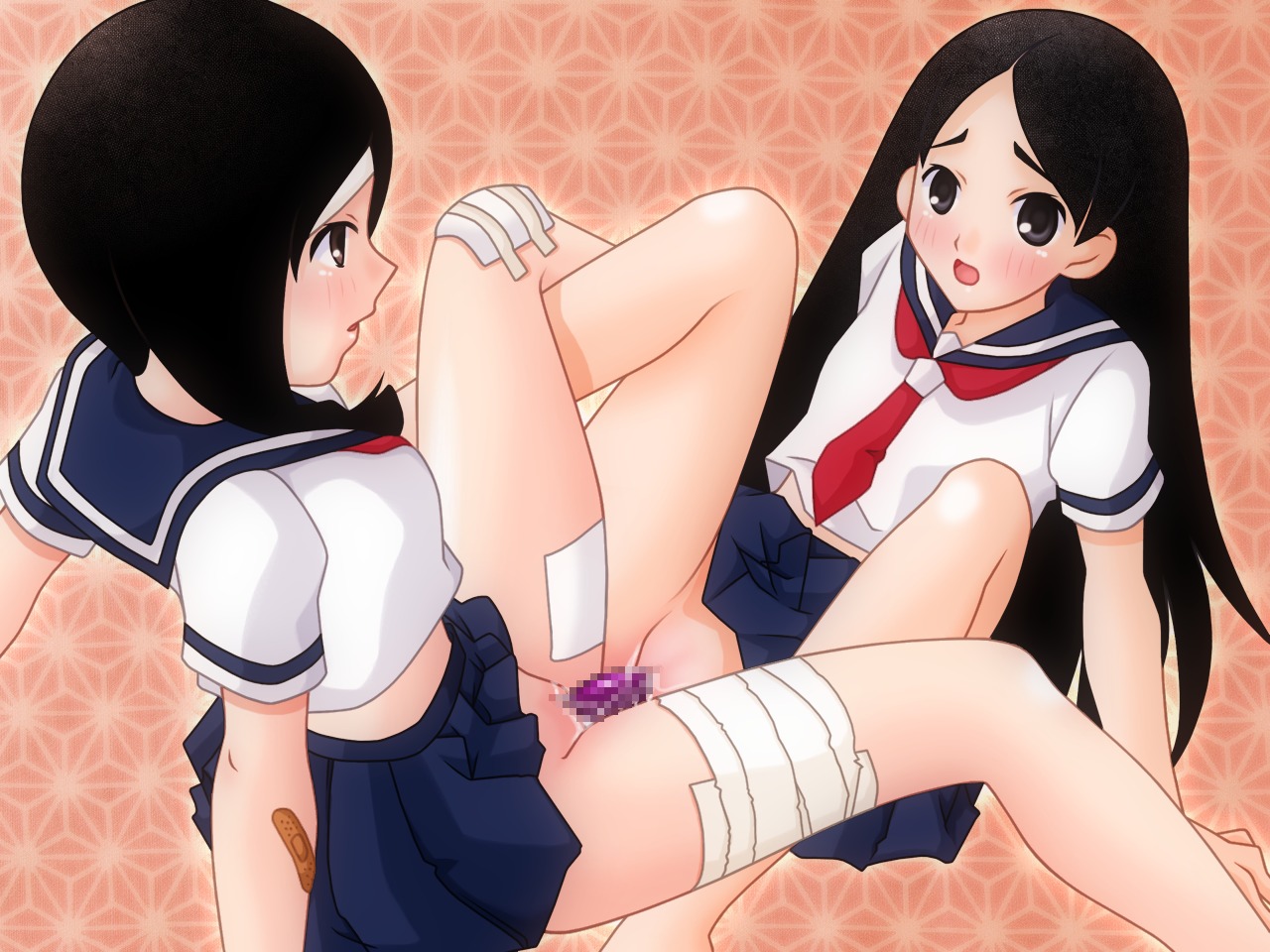 censored female kitsu_chiri kobushi_abiru mosaic_censoring pussy rule34 sayonara_zetsubou_sensei tagme vaginal_penetration yuri