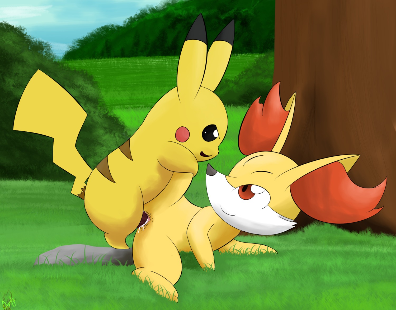 2014 arti4000 bodily_fluids canid canine cum cum_in_vagina cum_inside digital_media_(artwork) duo e621 erection eye_contact female female_penetrated fennekin feral feral_on_feral fur generation_1_pokemon generation_6_pokemon genital_fluids genitals hi_res interspecies looking_at_another male male/female male_penetrating male_penetrating_female mammal nintendo nude penetration penile penile_penetration penis penis_in_vagina pikachu pokemon pokemon_(species) red_eyes rock rodent sex vaginal vaginal_penetration vulva yellow_body yellow_fur