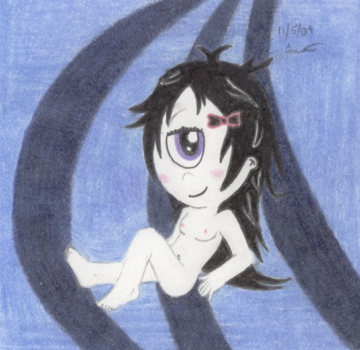 ass breasts cyclops erect_nipples female female_only iris_(ruby_gloom) nipples nude ruby_gloom_(franchise) rule34 small_breasts solo