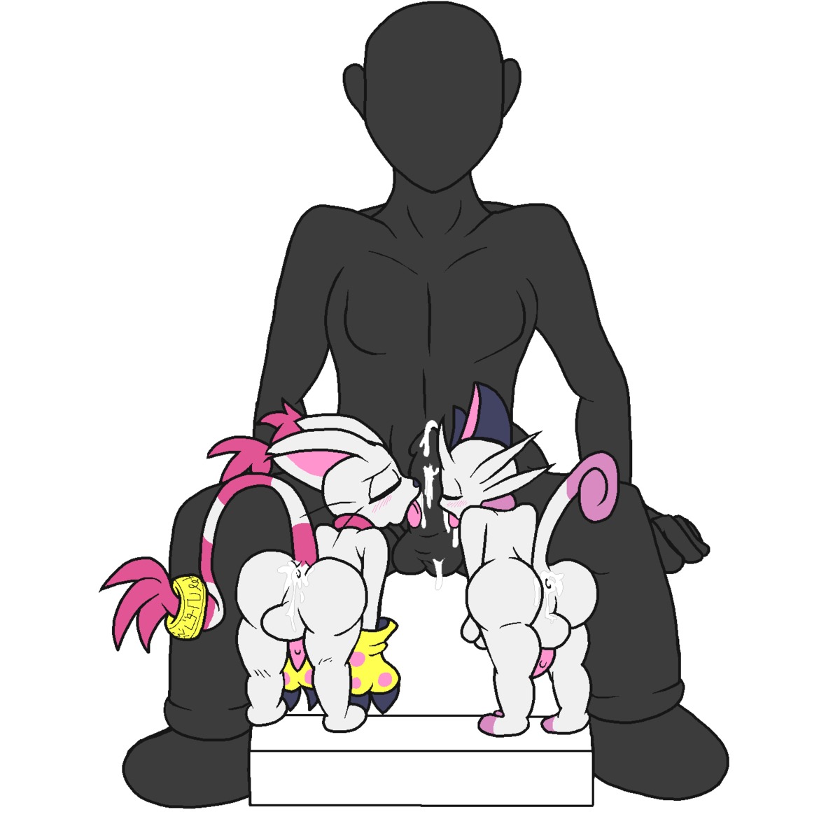 1:1 alternate_color anal animal_genitalia animal_penis anthro anthrofied anus ass_to_mouth balls bandai_namco blush bodily_fluids collaborative collaborative_fellatio collaborative_oral collaborative_sex crossover cum cum_in_ass cum_inside cum_on_balls cum_on_penis cyanzangoose digimon digimon_(species) digimorph digiphilia e621 ear_tuft erection fan_character felid feline_genitalia feline_penis fellatio fur gatomon generation_1_pokemon genital_fluids genitals group hi_res human human_on_anthro interspecies licking male male/male male_penetrated male_penetrating male_penetrating_male mammal meo_the_meowth meowth nintendo oral penetration penile penile_spines penis penis_lick pink_penis pokemon pokemon_(species) pokemorph pokephilia sex shortstack shortstack_male simple_background tom_the_gatomon tongue tongue_out tuft white_background white_body white_fur