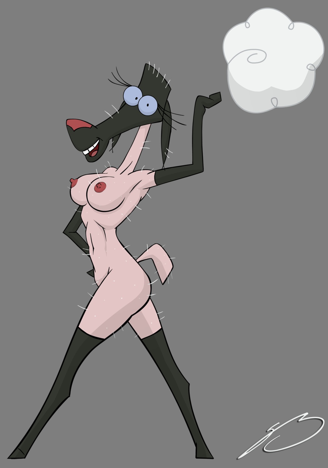 angry_beavers anthro breasts caprine female female_only frida_(angry_beavers) furry nickelodeon nipples roary rule34 sheep tagme