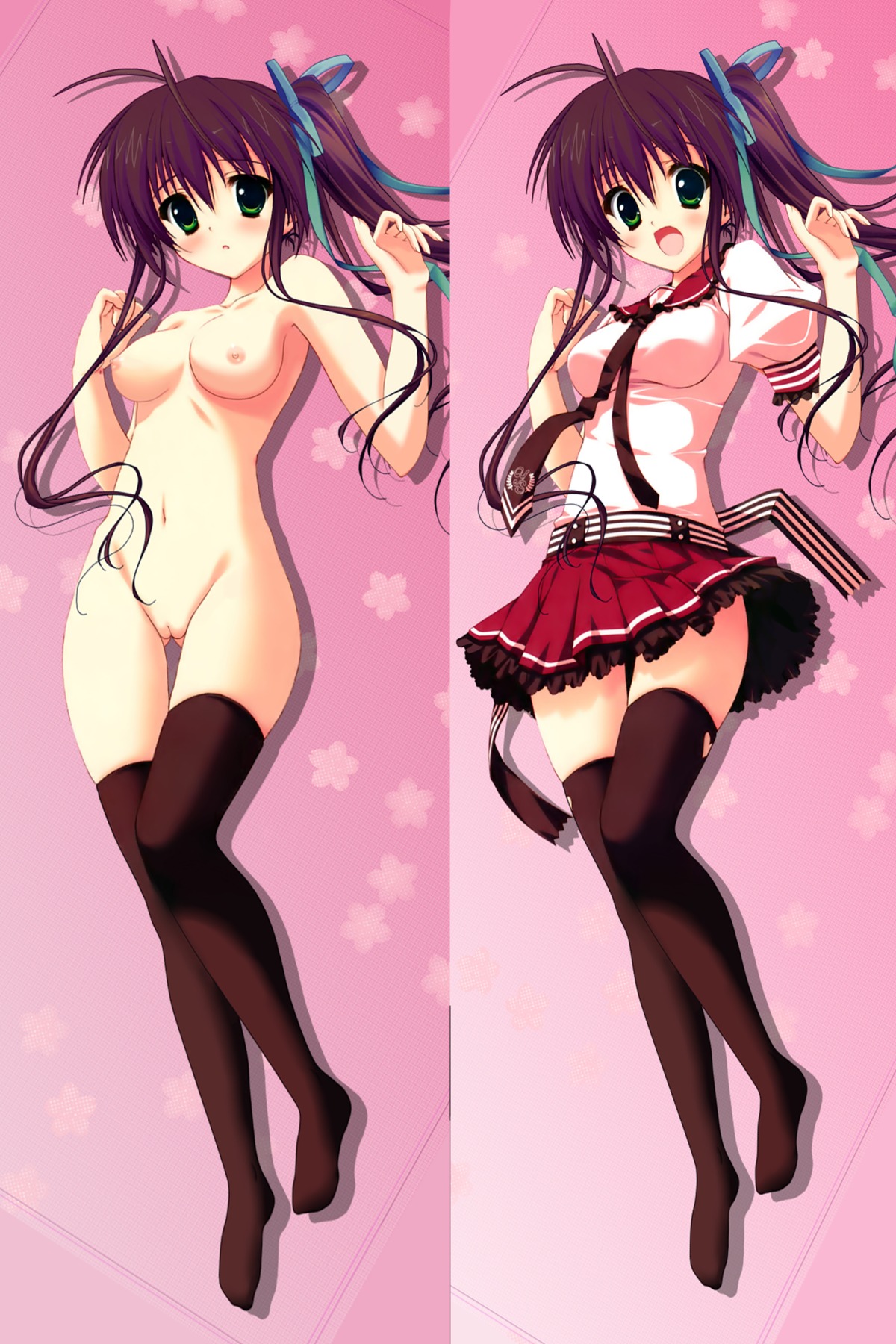 akane_iro_ni_somaru_saka female nagase_minato nipples nude pointy_chin pussy rule34 thighhighs