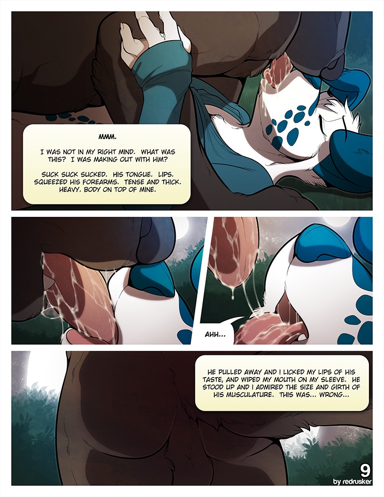 2013 alone_in_the_woods anthro backsack balls blue_body blue_fur bodily_fluids brown_body brown_fur butt canid canine canis clothing comic dalmatian dialogue digital_media_(artwork) domestic_dog duo e621 english_text extreme_french_kiss eyes_closed faceless_character faceless_male forest french_kissing fur genitals hoodie kissing licking licking_lips licking_own_lips making_out male male/male mammal multiple_scenes mythological_canine mythological_creature mythology number outside page_number plant pose redrusker saliva sea_salt self_lick sucking tail text tongue tongue_out topwear tree werecanid werecanine werecreature werewolf wolf