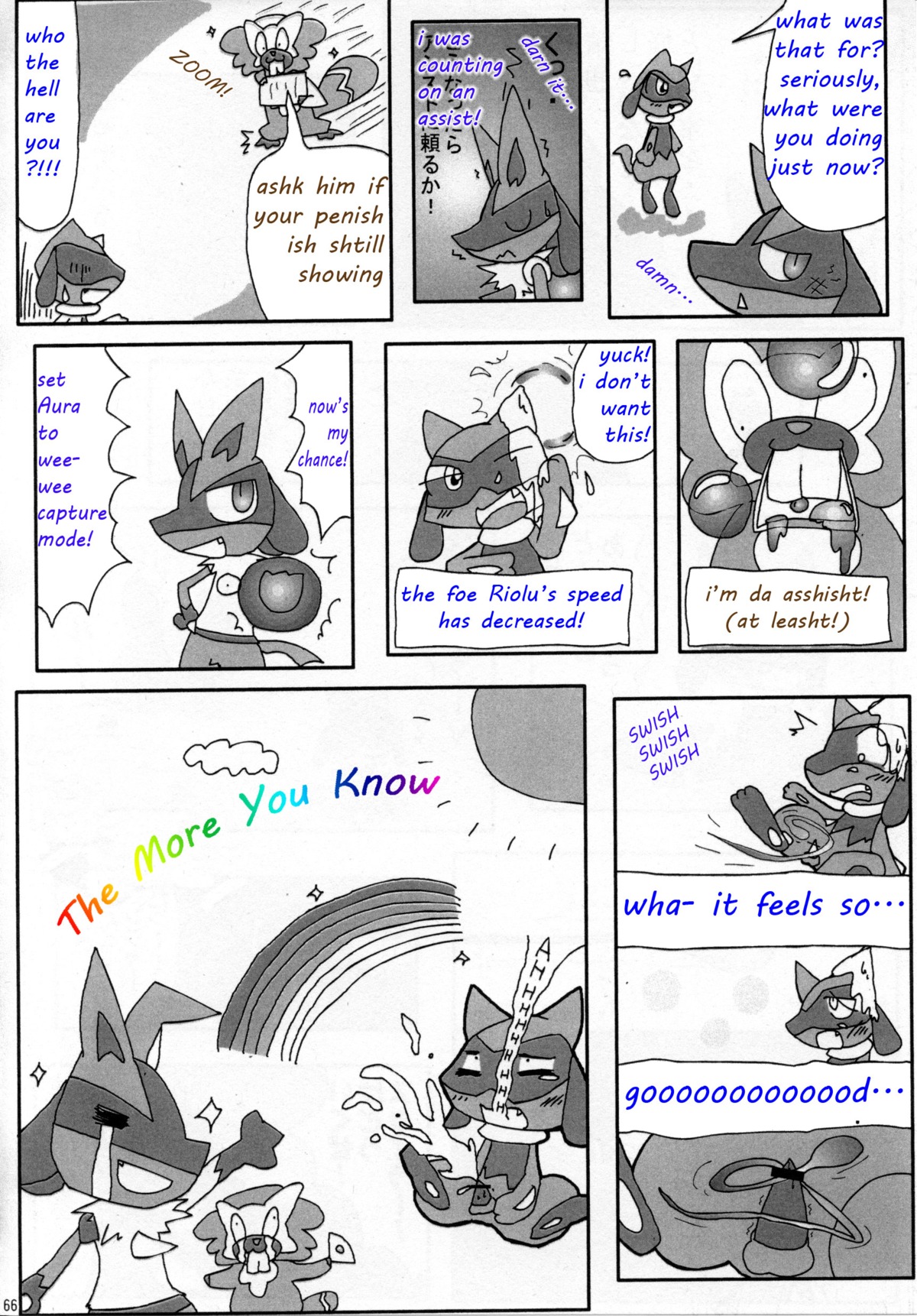 bidoof educational furry gay lucario male masturbation nintendo no_humans pokemon pokemon_(species) riolu rule34