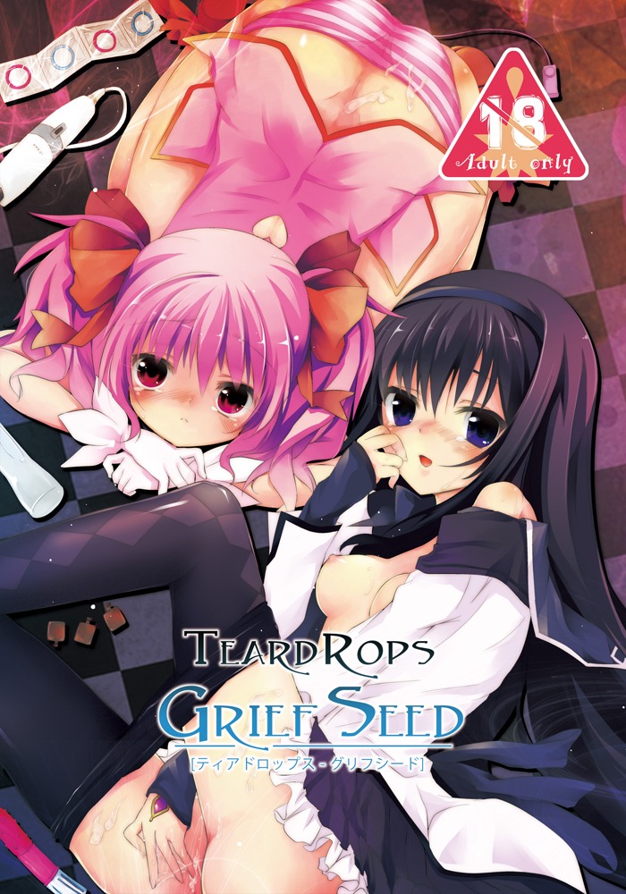 2girls akemi_homura blush female human madoka_kaname mahou_shoujo_madoka_magica multiple_females multiple_girls rule34