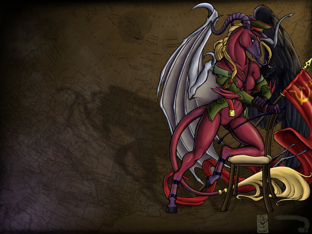 4:3 anthro breasts clothing communism digital_media_(artwork) e621 equid equine feathered_wings feathers female genitals hammer_and_sickle hooves horn horseshoe mammal map membrane_(anatomy) membranous_wings military mismatched_wings mythological_creature mythological_equine mythology nude politics russian shinigamigirl shinnie_(shinigamigirl) solo soviet_union tail tail_tuft tuft unicorn uniform vulva wings