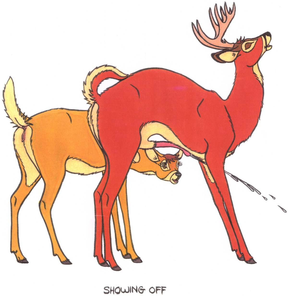 anatomically_correct animal_genitalia animal_penis animal_vulva antlers anus autobellyjob balls being_watched belly_slapping_masturbation bodily_fluids brown_body brown_eyes brown_fur butt cervine_genitalia cervine_penis cervine_vulva cum cum_splatter cumshot deer duo e621 ejaculation english_text erection exhibitionism eyes_closed female feral feral_on_feral fur genital_fluids genitals hi_res hooves horn intraspecies lemon_testicles looking_at_another male male/female mammal masturbation multicolored_body multicolored_fur new_world_deer nude open_mouth orgasm penile penile_masturbation penis raised_tail red_body red_fur sheath simple_background smile standing tail tan_body tan_fur text tim_o'rourke toony traditional_media_(artwork) two_tone_body two_tone_fur vulva white-tailed_deer white_background