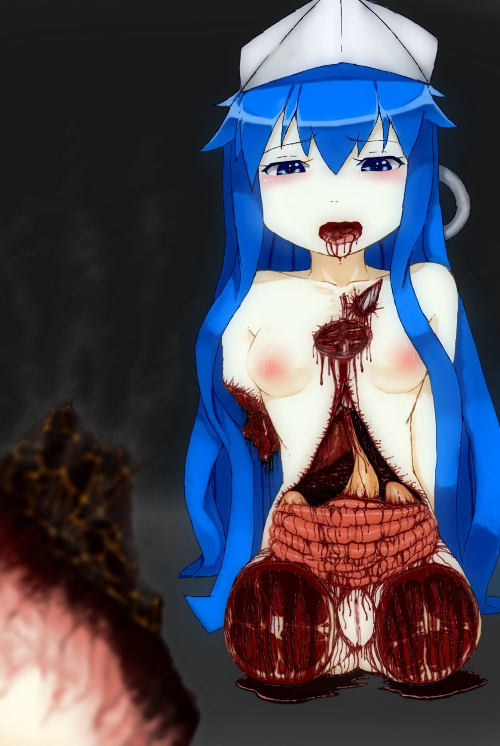 blue_hair female gore guro ikamusume rule34 shinryaku!_ikamusume tagme
