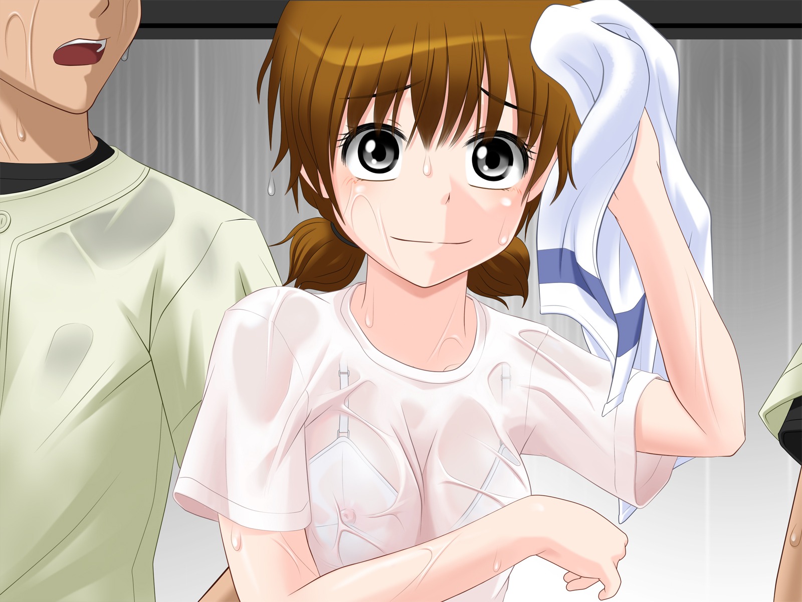 breasts chiyo_shinooka erect_nipples female nipples ookiku_furikabutte pointy_chin rule34 small_breasts