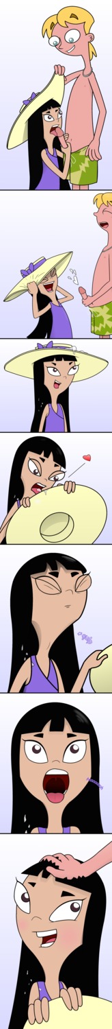 asian_female black_hair disney disney_channel disney_xd female honeysmother human jeremy_johnson male penis phineas_and_ferb rule34 stacy_hirano straight tagme