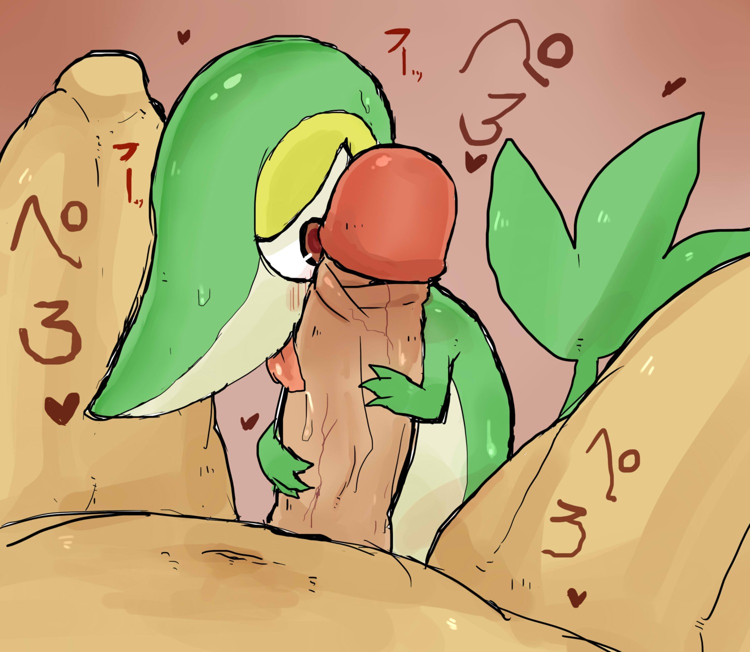 2014 ambiguous_gender blush bodily_fluids bodyjob drooling duo e621 erection faceless_character faceless_male fellatio generation_5_pokemon genitals half-closed_eyes heart_symbol hi_res hitoshi-kun hug hugging_another hugging_penis human humanoid_genitalia humanoid_penis interspecies japanese japanese_text larger_human larger_male larger_sub licking looking_down male male/ambiguous mammal narrowed_eyes navel nintendo nishikunsp nude oral penile penis penis_grab penis_lick pokemon pokemon_(species) pokephilia saliva sex size_difference smaller_ambiguous snivy spread_legs spreading submissive sweat text tongue tongue_out translation_request