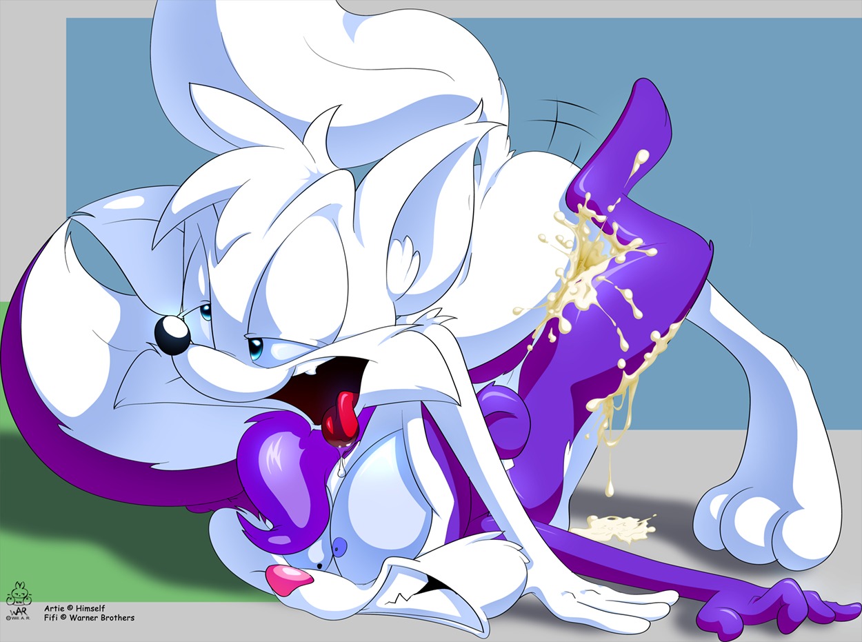 anthro cum female fifi_la_fume furry huge_eyes interspecies ishoka male nude rule34 sex skunk straight tagme tail tiny_toon_adventures toony