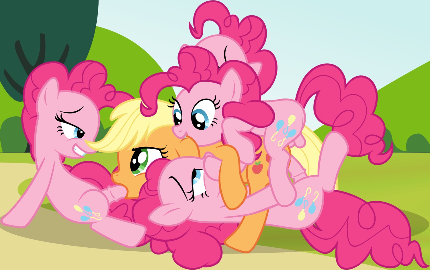all_fours anal animal_genitalia animal_penis applejack_(mlp) badumsquish balls bite blonde_hair blue_eyes clone cutie_mark doggystyle e621 ear_bite earth_pony equid equine equine_genitalia equine_penis erection fellatio female female_penetrated feral foursome friendship_is_magic from_behind_position fur gangbang genitals grass green_eyes group group_sex gynomorph gynomorph/female gynomorph_penetrating gynomorph_penetrating_female hair half-closed_eyes hasbro hi_res horse intersex intersex/female intersex_penetrating intersex_penetrating_female lying mammal my_little_pony narrowed_eyes nude on_model open_mouth oral oral_penetration orange_body orange_fur outside penetration penile penis pink_hair pinkie_pie_(mlp) plant pony sex sky smile tree vaginal