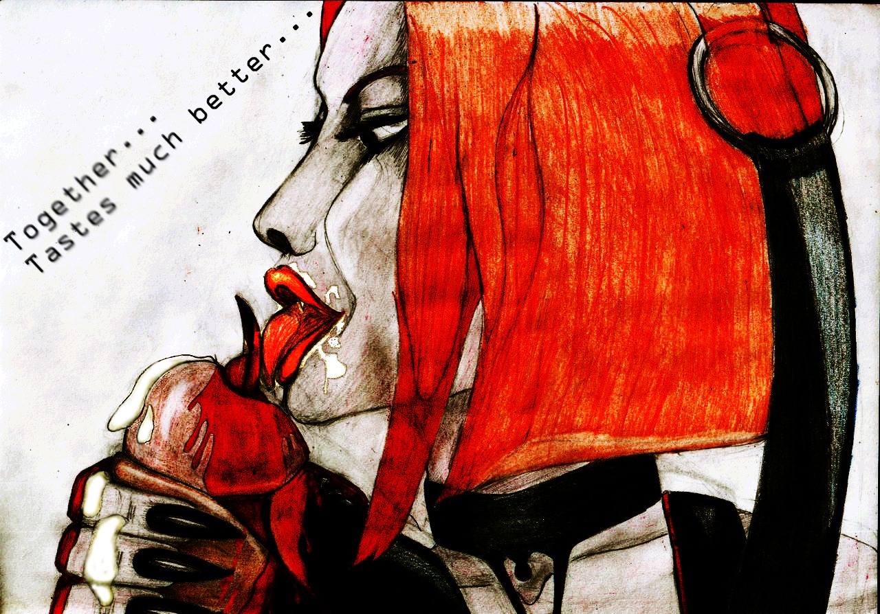 1girls balls blood bloodrayne cock_and_ball_torture cock_and_balls_torture fellatio female gore majesco male penis rayne rule34 tagme