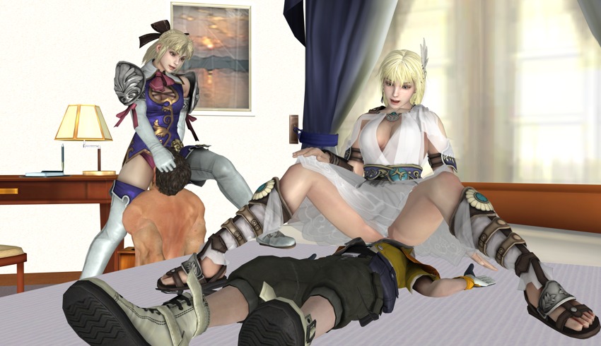 2boys 2girls 3d artist_request bed blonde_hair cassandra_alexandra cfnm chris_redfield clothed_sex crossover cunnilingus dress dress_lift faceless_male facesitting female femdom final_fantasy final_fantasy_xiii fully_clothed garry's_mod hope_estheim human long_hair male malesub milf no_panties nopan resident_evil rule34 sisters sophitia_alexandra soul_calibur spread_legs standing standing_sex straight
