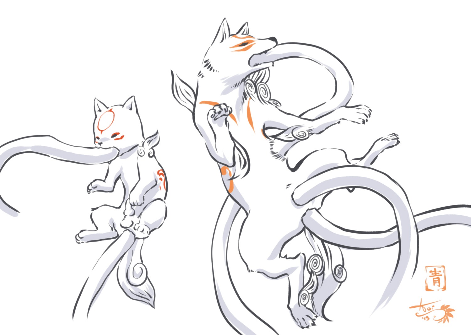 2013 3_toes 4_toes all_three_filled amaterasu_(okami) anal anal_penetration animal_genitalia animal_penis anus aogami balls barefoot canid canine canine_genitalia canine_penis canis capcom chibiterasu_(okami) clover_studio deity double_penetration duo e621 erection feet female female_penetrated feral fur genitals hi_res japanese knot male male/female male_penetrated male_penetrating male_penetrating_female mammal nude object_in_mouth okami_(capcom) open_mouth oral oral_penetration orange_body orange_fur pawpads paws penetration penis raised_leg sex sharp_teeth simple_background teeth tentacles toes triple_penetration vaginal vaginal_penetration vulva white_background white_body white_fur wolf young young_feral young_male