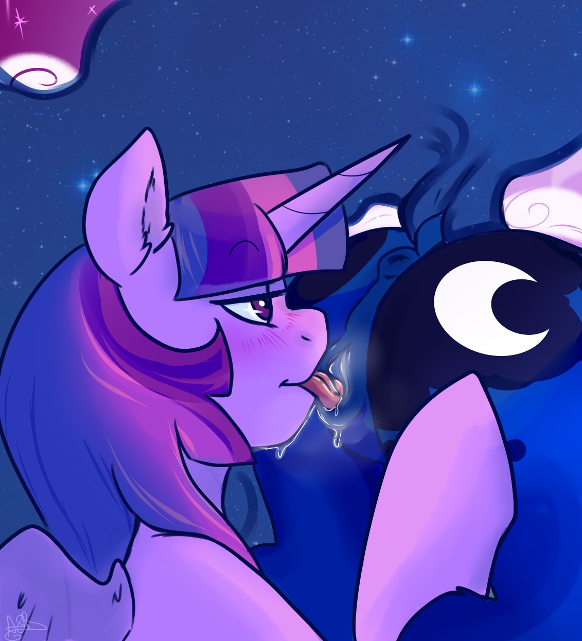2014 anus blue_body blue_fur blush bodily_fluids butt cunnilingus cutie_mark digital_media_(artwork) dock_(anatomy) duo e621 equid equine faceless_character faceless_female feathered_wings feathers female female/female feral friendship_is_magic fur geeflakes genital_fluids genitals hair hasbro hi_res horn horse licking mammal multicolored_hair my_little_pony mythological_creature mythological_equine mythology oral pony princess_luna_(mlp) purple_body purple_eyes purple_feathers purple_fur purple_hair sex tail tongue tongue_out twilight_sparkle_(mlp) two_tone_hair vaginal vaginal_fluids vulva winged_unicorn wings