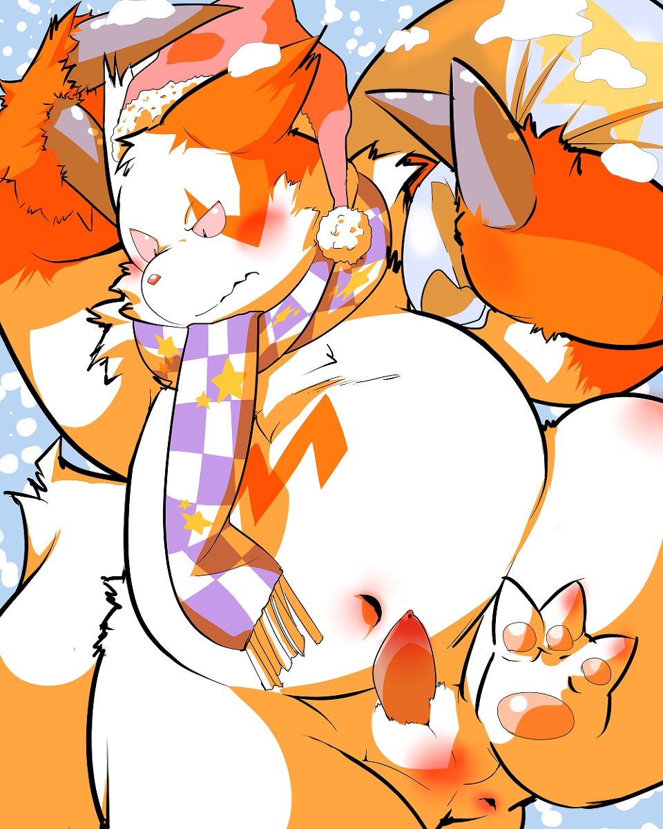 claws color front_view fur hat male male_only nude penis pokemon pokemon_(species) pokemon_rse rule34 scarf solo tagme zangoose