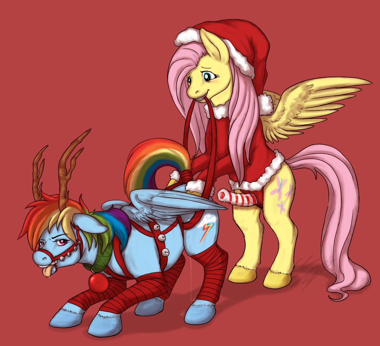 2011 cartoonlion equine female feral fluttershy_(mlp) friendship_is_magic horse my_little_pony pegasus pony rainbow_dash_(mlp) rule34 smooth_skin