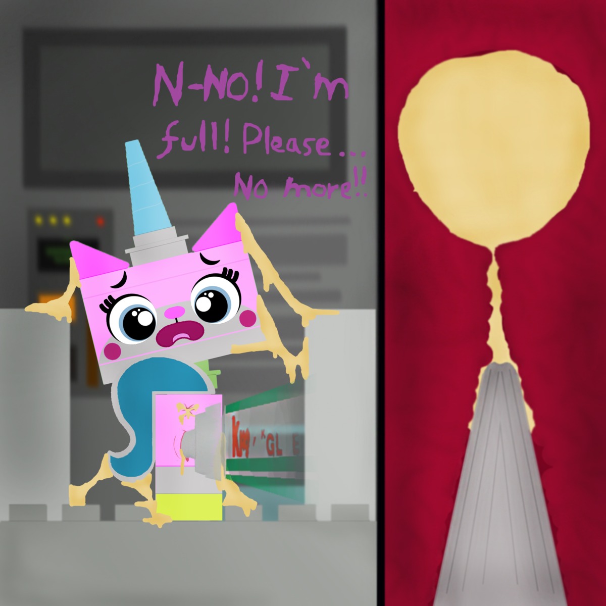 1:1 anus begging blocky_body bound dialogue domestic_cat e621 elgark english_text equid equine felid feline felis female feral genitals glue hi_res horn internal lego lego_brick mammal mythological_creature mythological_equine mythology open_mouth penetration solo stuck submissive submissive_female talking_to_viewer text the_lego_movie toony unicorn unikitty vaginal vaginal_penetration vulva