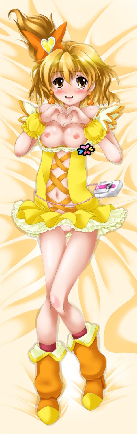 blonde_hair bow breasts clothing cure_pine female fresh_precure! fresh_pretty_cure inori_yamabuki kurogane_(artist) magical_girl majesticrune precure pretty_cure rule34 small_breasts tagme