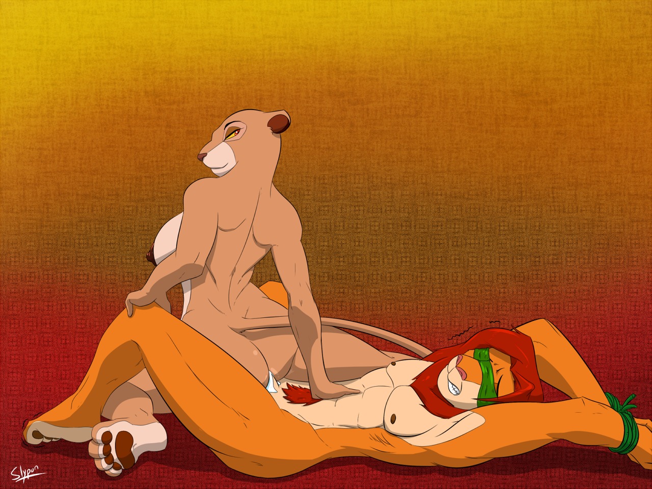 2013 4:3 age_difference anthro anthrofied arms_above_head bdsm blindfold bodily_fluids bondage bound breasts brown_nipples brown_pawpads butt clenched_teeth cum cum_in_vagina cum_inside disney dominant dominant_female dominant_mother duo e621 felid female female_on_top female_penetrated genital_fluids genitals gradient_background hair hands_tied incest_(lore) leaking_cum lion looking_back lying male male/female male_on_bottom male_penetrating male_penetrating_female mammal mature_anthro mature_female mother_(lore) mother_and_child_(lore) mother_and_son_(lore) muscular muscular_female muscular_male nipples nude older_dom_younger_sub older_female older_penetrated on_back on_bottom on_top orange_body pantherine parent_(lore) parent_and_child_(lore) parent_and_son_(lore) pattern_background pawpads penetration penis pubes red_eyes red_hair reverse_cowgirl_position sarabi_(the_lion_king) sex simba_(the_lion_king) simple_background slypon son_(lore) submissive submissive_male submissive_son tail tan_body teeth the_lion_king white_body yellow_sclera younger_male