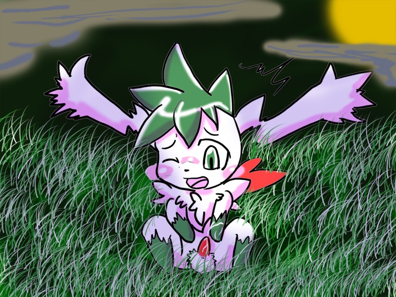 color cum feral front_view fur green_eyes legendary_pokemon male male_only nude penis pokemon pokemon_(species) rule34 shaymin shaymin_(sky_form) sitting solo tagme white_fur wink