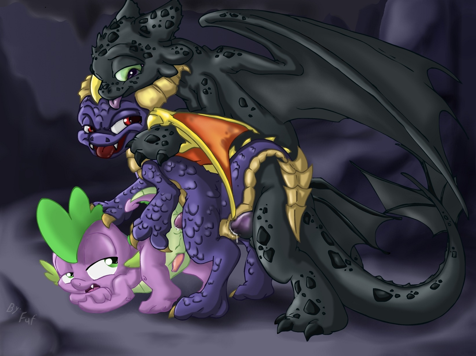 2013 activision anal anal_penetration anthro anus bent_over black_body black_scales crossover dragon dreamworks e621 erection european_mythology fangs feral friendship_is_magic fuf fury_(httyd) genitals green_eyes group group_sex hasbro hi_res horn how_to_train_your_dragon looking_back male male/male male_penetrated male_penetrating male_penetrating_male membrane_(anatomy) membranous_wings my_little_pony mythological_creature mythological_scalie mythology night_fury nude penetration penis purple_body purple_scales red_eyes scales scalie sex side_view signature skylanders spike_(mlp) spyro spyro_the_dragon tail teeth threesome tongue tongue_out toothless train_position trio western_dragon wings young young_anthro