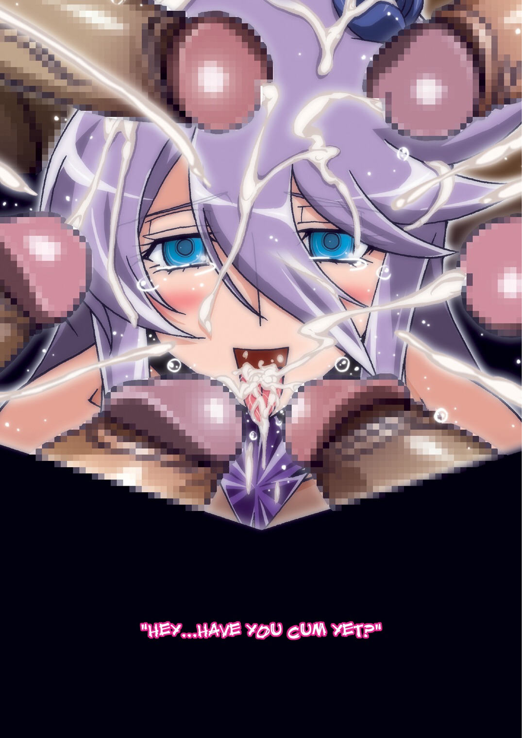 blush bukkake censored cum cum_on_hair cum_on_tongue cure_moonlight engrish female heartcatch_precure! heartcatch_pretty_cure! highres hypnosis magical_girl male mind_control precure pretty_cure raisuta rule34 tear unseen_male_face yuri_tsukikage