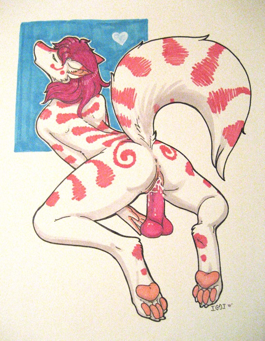 2010 all_fours anthro anus bodily_fluids canid canine cum dildo dildo_sitting e621 female fur genital_fluids genitals iggi mammal masturbation nude penetration pink_body pink_dildo pink_fur raised_tail sex_toy simple_background solo tail toying_self vaginal vaginal_fluids vaginal_masturbation vaginal_penetration vulva white_background
