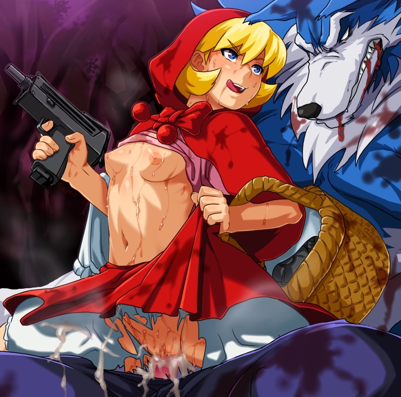 1girls aggressive armed baby_bonnie_hood basket beaten blonde_hair blood blue_eyes breasts bulleta capcom clothed_sex clothing cum cum_in_pussy cum_inside darkstalkers defeated female female_on_top flat_chest from_behind fushisha_o gallon gun interspecies jon_talbain mac-10 male naked nipples nude open_mouth penetration penis pussy rape ripped_clothes ripped_clothing rule34 skirt small_breasts spread_legs sweat tongue tongue_out torn_clothes torn_clothing torn_pants vaginal_penetration werewolf