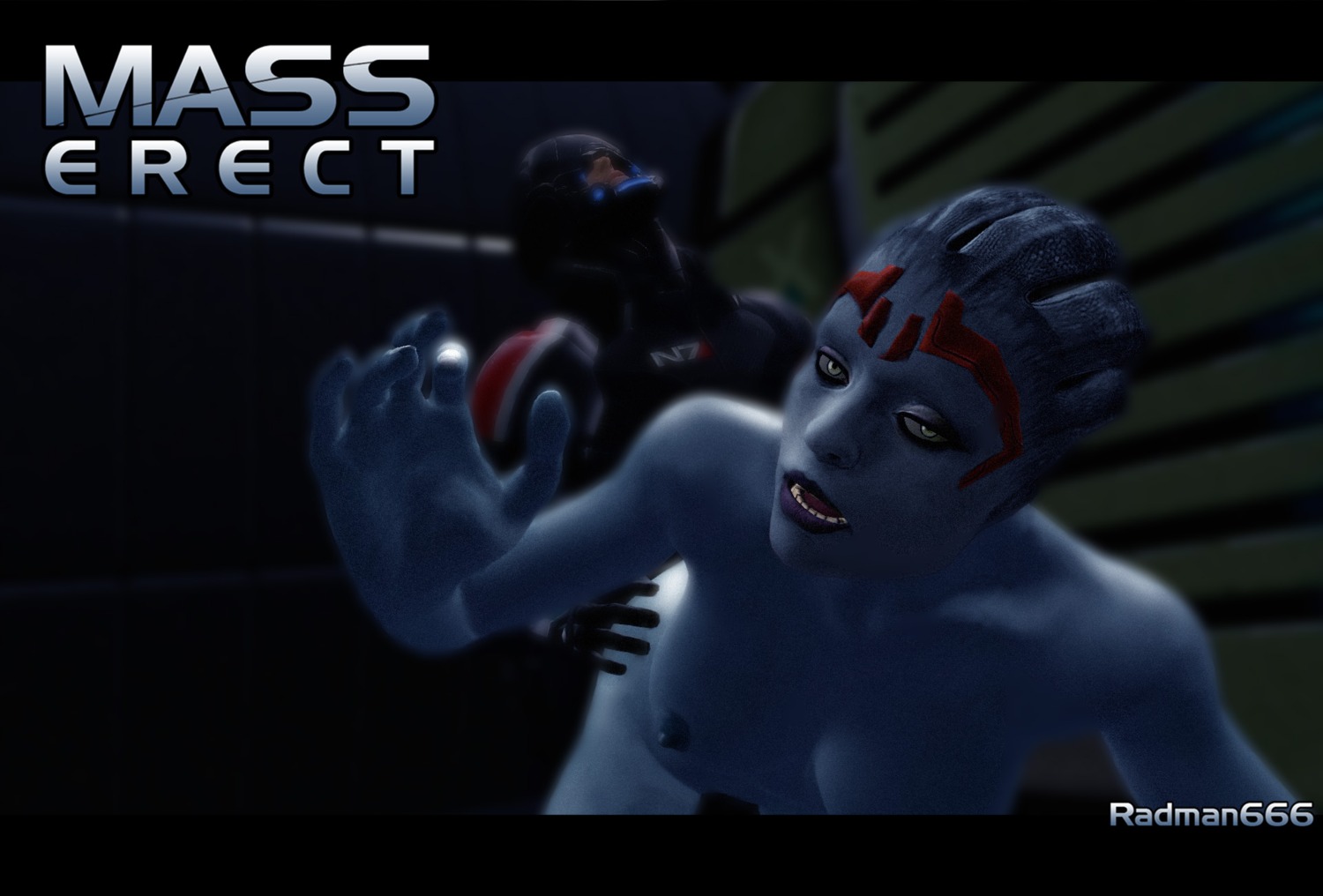 1boy 1girls 3d asari breasts commander_shepard female garry's_mod male mass_effect nipples radman666 rule34 samara sex straight