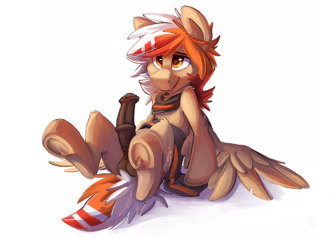 2014 animal_genitalia animal_penis balls blitzpony clothing e621 equid equine equine_genitalia equine_penis erection fan_character feathered_wings feathers feet genitals glacier_stripes hair hasbro hindpaw hooves male mammal my_little_pony mythological_creature mythological_equine mythology orange_eyes orange_hair paws pegasus penis scarf solo white_hair wings
