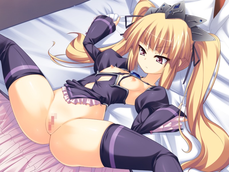 bed breasts censored female flat_chest lying nipples pussy rule34