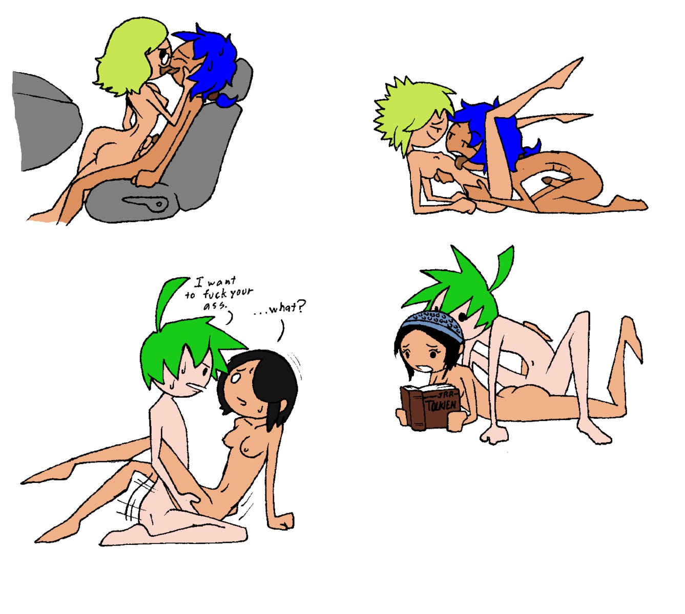 apple's_mom apple_(perspicacity) berry_(perspicacity) blue_hair female kiwi_(perspicacity) knit_hat_girl monkeyb perspicacity rule34 webcomic