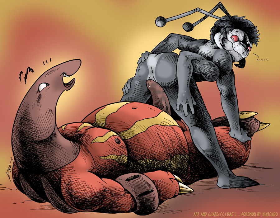 anthro color durant heatmor interspecies male male_only multiple_males nude penis pokemon rule34 tagme yaoi