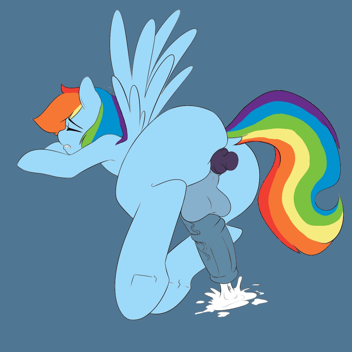 1:1 2014 anal anal_orgasm anal_penetration animal_genitalia animal_penis balls blue_body blue_feathers blue_fur bodily_fluids buttplug chromapan cum cum_while_penetrated cum_while_toyed cumshot digital_media_(artwork) e621 ejaculation ejaculation_while_toyed equid equine equine_genitalia equine_penis erection eyes_closed feathered_wings feathers friendship_is_magic fur genital_fluids genitals gynomorph hair hands-free hasbro hi_res intersex mammal multicolored_hair multicolored_tail my_little_pony mythological_creature mythological_equine mythology orgasm pegasus penetration penis plug_(sex_toy) rainbow_dash_(mlp) rainbow_hair rainbow_tail sex_toy solo tail ultragamer89 wings