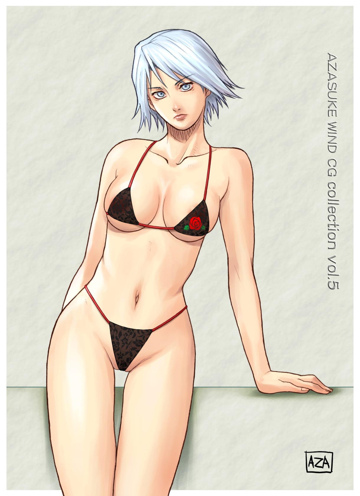 azasuke bikini breasts christie_(doa) dead_or_alive female g-string highres medium_breasts rule34 swimsuit tecmo thong_bikini