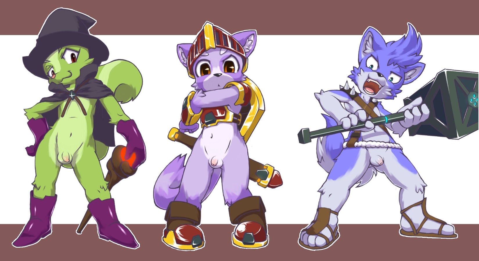 2012 anthro balls blue_body blue_fur canid canine canis clothed clothing domestic_dog e621 flaccid foreskin fur genitals green_body green_fur hi_res kaitou looking_at_viewer male mammal mephitid multiple_images penis procyonid purple_body purple_fur raccoon simple_background skunk solo spread_legs spreading standing underwear white_background white_body white_fur young young_anthro
