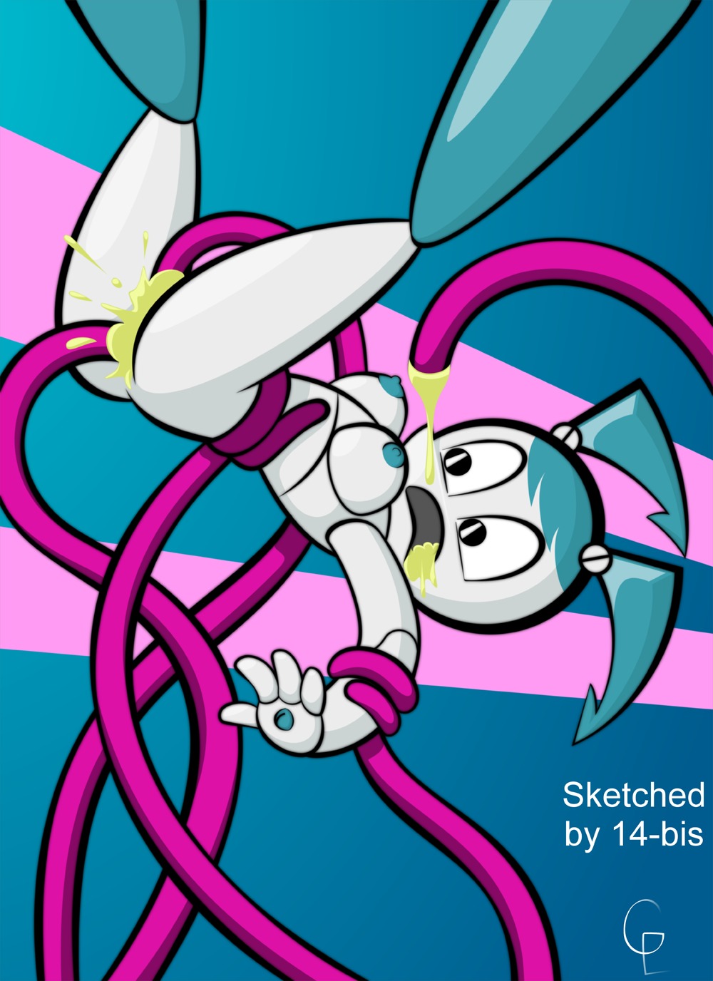 14-bis female gemlord gynoid jenny_wakeman my_life_as_a_teenage_robot rule34 smooth_skin tagme teenager tentacle tentacles xj-9