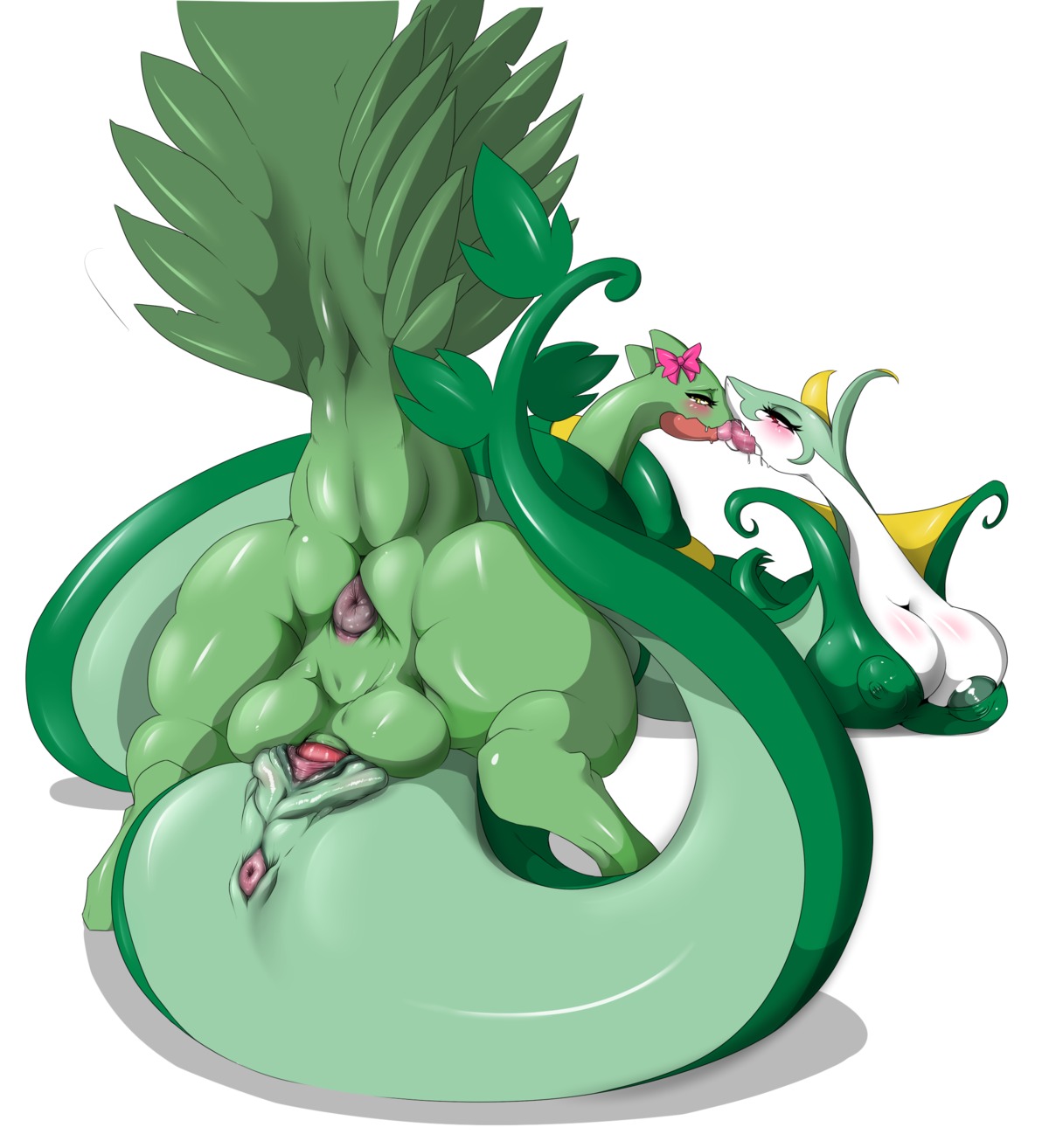 absurd_res anus balls balls_deep big_balls big_breasts blush bodily_fluids breasts busty_feral darth_saburou drooling duo e621 fangs female female_penetrated femboy feral french_kissing generation_3_pokemon generation_5_pokemon genitals hi_res huge_breasts kissing male male/female male_penetrating male_penetrating_female nintendo nipples non-mammal_balls non-mammal_breasts non-mammal_nipples nude penetration penile penile_penetration penis penis_in_vagina pink_anus pokemon pokemon_(species) puffy_anus red_eyes reptile ribbons saliva scalie sceptile serpentine serperior sex size_difference snake tail teeth thick_tail vaginal vaginal_penetration vulva wide_hips yellow_eyes